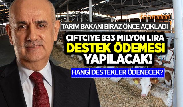 Tarım Bakanı Kirişçi açıkladı: Çiftçiye tarımsal destek ödemesi yapılacak! Peki hangi destekler ödenecek?