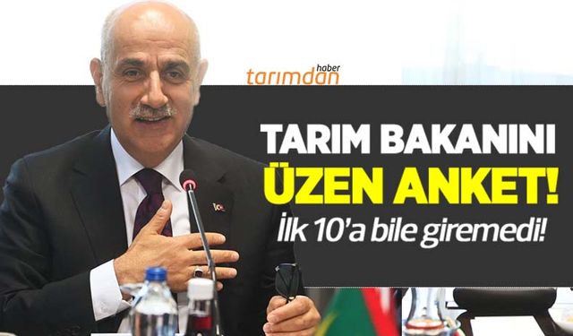 Tarım Bakanı 'en başarılı bakanlar' anketinden kaçıncı çıktı? Tarım Bakanları ilk 10'na bile giremiyorlar!