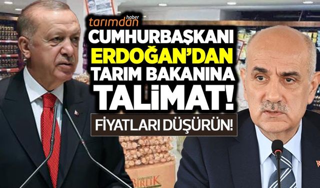 Cumhurbaşkanı Erdoğan'dan Tarım Bakanı'na talimat! Tarım Kredi Marketlerdeki fiyatları düşürün! 