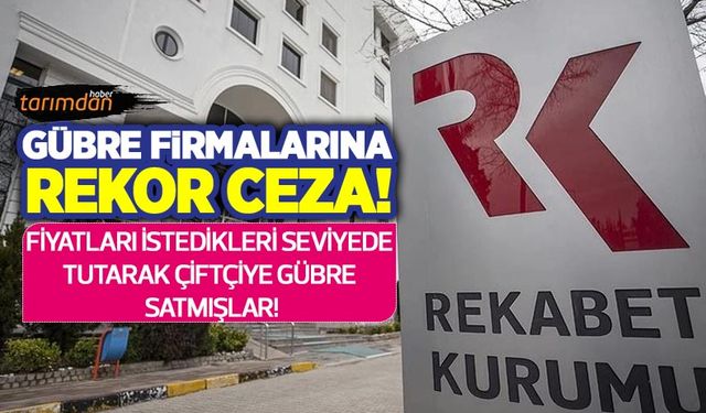 Rekabet Kurumu'ndan 7 gübre firmasına kartelleşmeden dolayı rekor ceza! Aralarında Gübretaş'ta var!