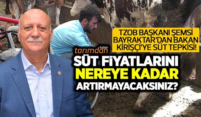 TZOB'dan Tarım Bakanına süt tepkisi! Üretici zarar ediyor süt fiyatlarını daha ne zamana kadar artırmayacaksınız?