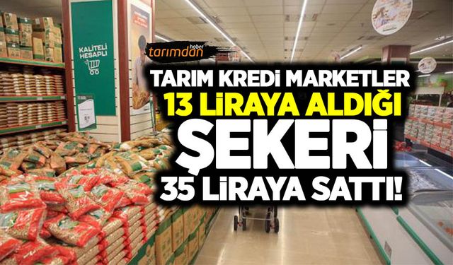 Şeker fiyatı 35 liraya çıktı! Şok fatura! Tarım Kredi Marketler 13 liraya aldığı şekeri 35 liraya sattı!