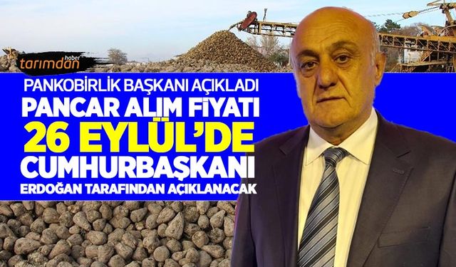 Pancar alım fiyatı 26 Eylül’de Cumhurbaşkanı tarafından açıklanacak!
