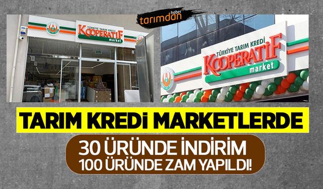 Tarım Kredi Marketlerde hangi ürünler indirime girdi hangi ürünlere zam yapıldı? 2 Eylül Tarım Kredi Market fiyatları!