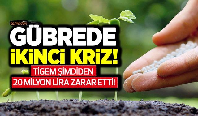 Gübrede ikinci kriz! TİGEM şimdiden 20 milyon lira zarar etti!