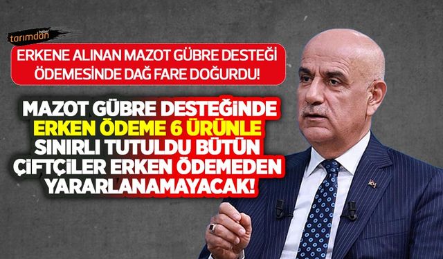 Tarımsal desteklerde bir ilk! Erkene alınan mazot gübre desteği Ziraat Bankası'ndan sağlanacak finansmanla ödenecek