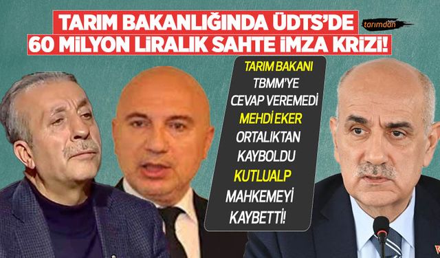 Tarım Bakanlığında ÜDTS krizi! Bakan cevap veremedi, eski Bakan ortalıktan kayboldu, Kutlualp mahkemeyi kaybetti!