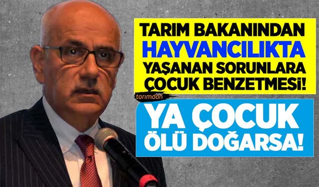 Tarım Bakanından hayvancılıkta yaşanan sorunlara çocuk benzetmesi! Ya çocuk ölü doğarsa!