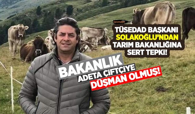 TÜSEDAD Başkanı Solakoğlu'ndan Tarım Bakanlığına sert tepki: 'Bakanlık adeta çiftçiye düşman olmuş!'
