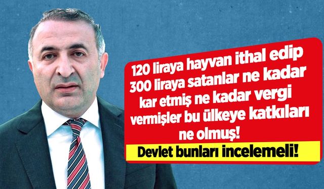 Kırmızı Et Üreticileri Birliği Başkanı Tunç: 120 liraya hayvan ithal edip 300 liraya satanları devlet incelemeye almalı!