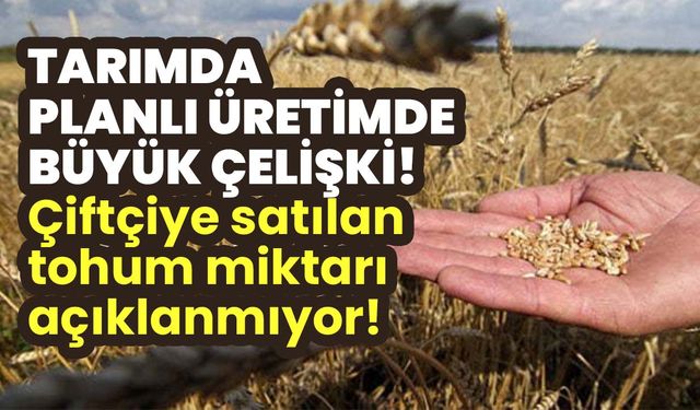 Tarımda planlı üretimde büyük çelişki! Çiftçiye satılan sertifikalı tohum miktarı açıklanmıyor!