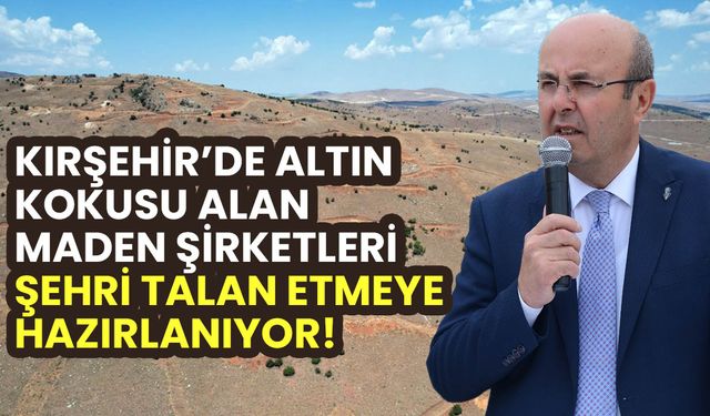 Kırşehir'de altın kokusu alan maden şirketleri şehri talan etmeye hazırlanıyor!