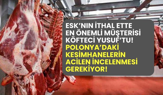 ESK'nın ithal ette en önemli müşterisi Köfteci Yusuf'tu! Polonya'daki kesimhanelerden bulaş olma ihtimali gündemde!