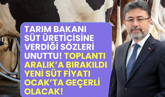 Süt üreticisine kötü haber! Ocak ayına bırakıldı!