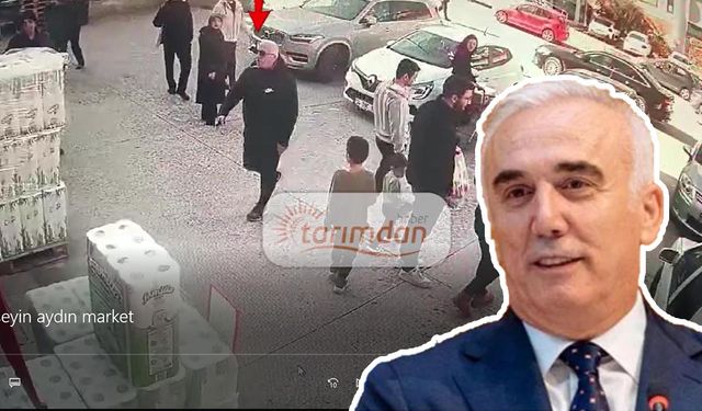 Tarım Kredi Genel Müdürü’nün market tartışması kamerada: Çalışanı kenara çekti, müşteriye kapı çarptı!