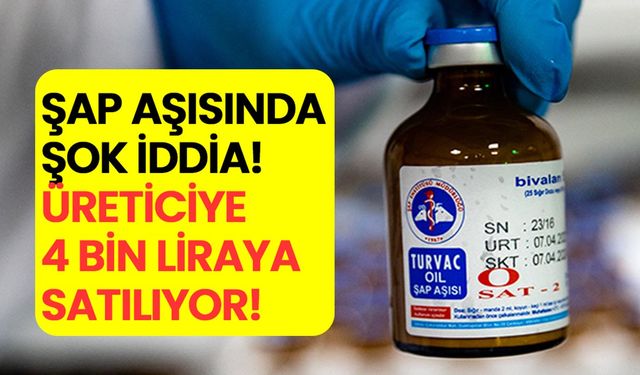 Şap aşısında şok iddia: Üreticiye 4 bin liraya satılıyor!
