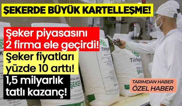 Şekerde büyük kartelleşme: 2 firma piyasayı ele geçirdi