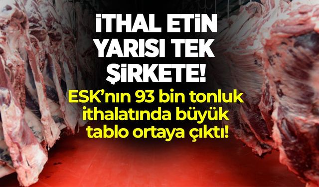 İthal etin yarısı tek şirkete! ESK’nın 93 bin tonluk ithalatında büyük tablo ortaya çıktı