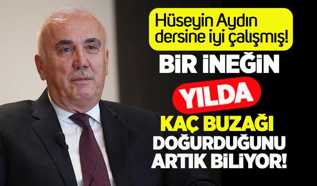 Hüseyin Aydın dersine iyi çalışmış: Bir ineğin yılda kaç buzağı doğurduğunu artık biliyor!
