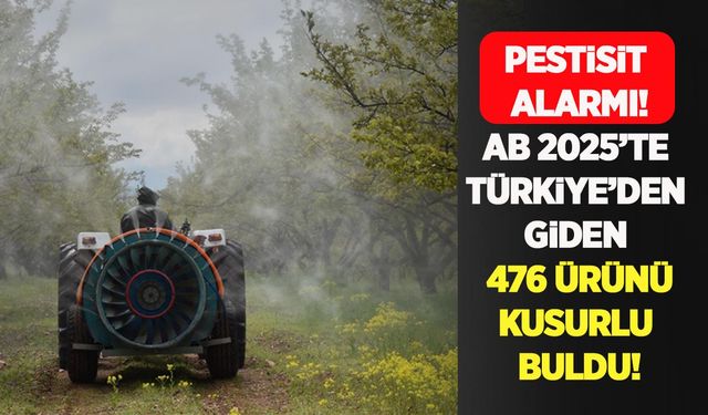 Pestisit alarmı: AB 2025’te Türkiye’den giden 476 ürünü kusurlu buldu