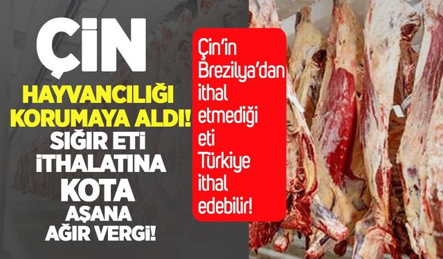 Çin hayvancılığı korumaya aldı: Sığır eti ithalatına kota, aşana ağır vergi