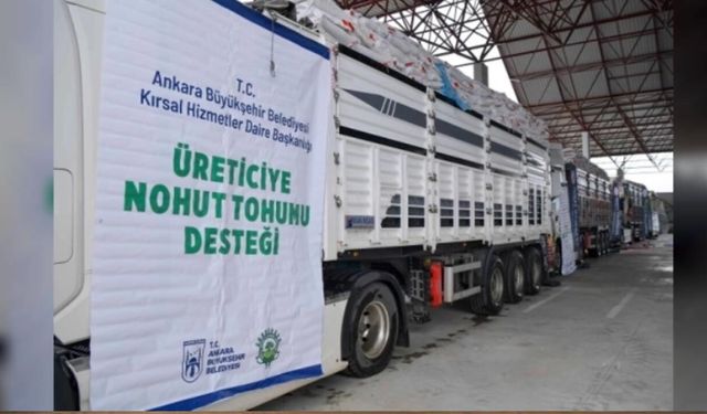 Başkent’te çiftçilere 1,5 milyon kiloluk nohut tohumu desteği