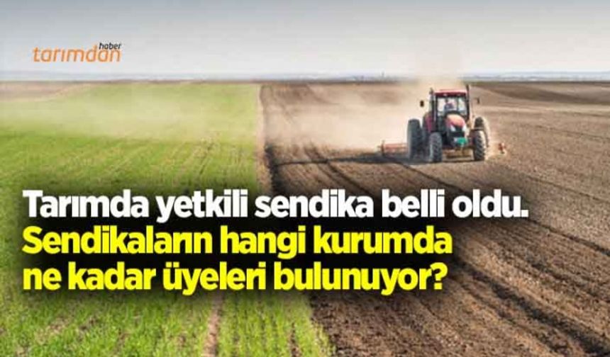 Tarım Bakanlığında sendikaların üye sayıları belli oldu, yetkili sendika değişmedi