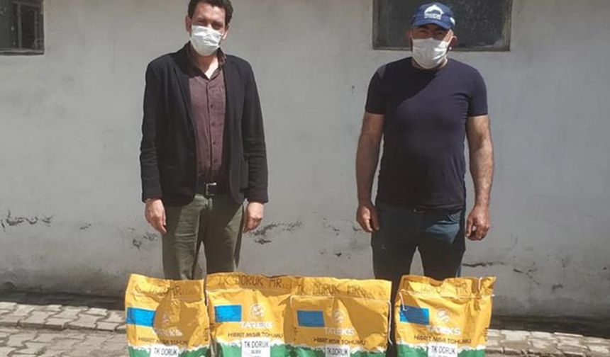 Kütahya’da üreticiye tohum desteği