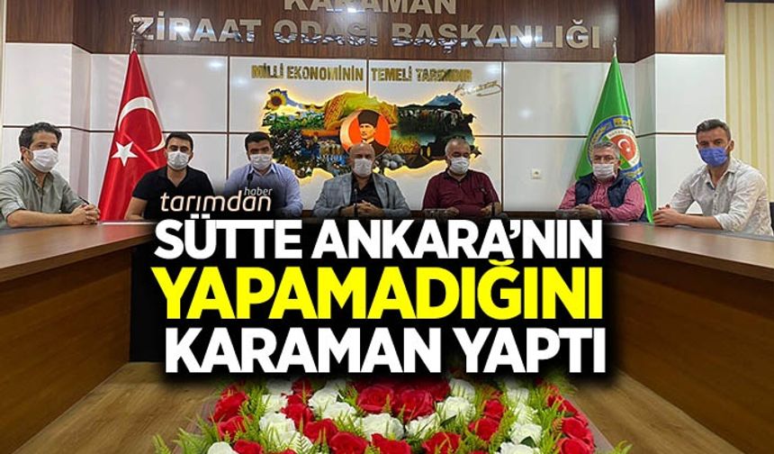 Sütte Ankara’nın yapamadığını Karaman yaptı! Ankara'daki Başkanlara örnek olsun!