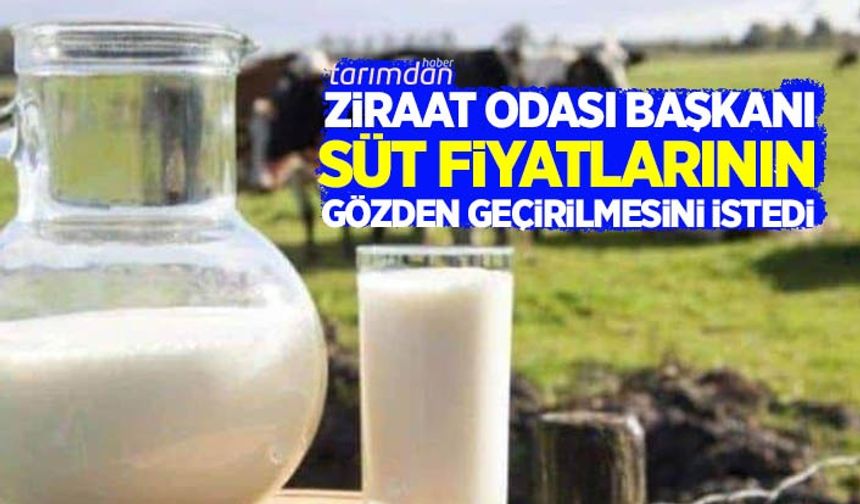 Ziraat Odası Başkanı süt fiyatları gözden geçirilsin