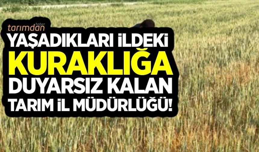 Yaşadıkları ildeki kuraklığa duyarsız kalan Tarım İl Müdürlüğü!