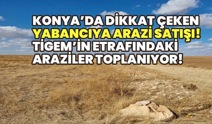 Konya'da dikkat çeken yabancıya arazi satışı! TİGEM'in etrafındaki araziler toplanıyor!