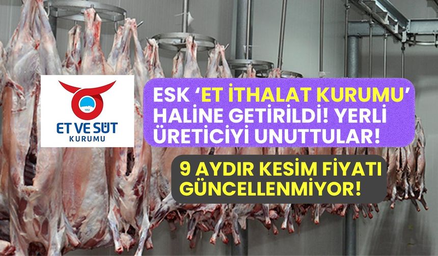 Et ve Süt Kurumu yerli üreticiyi unuttu 9 aydır kesim fiyatı açıklamıyor!