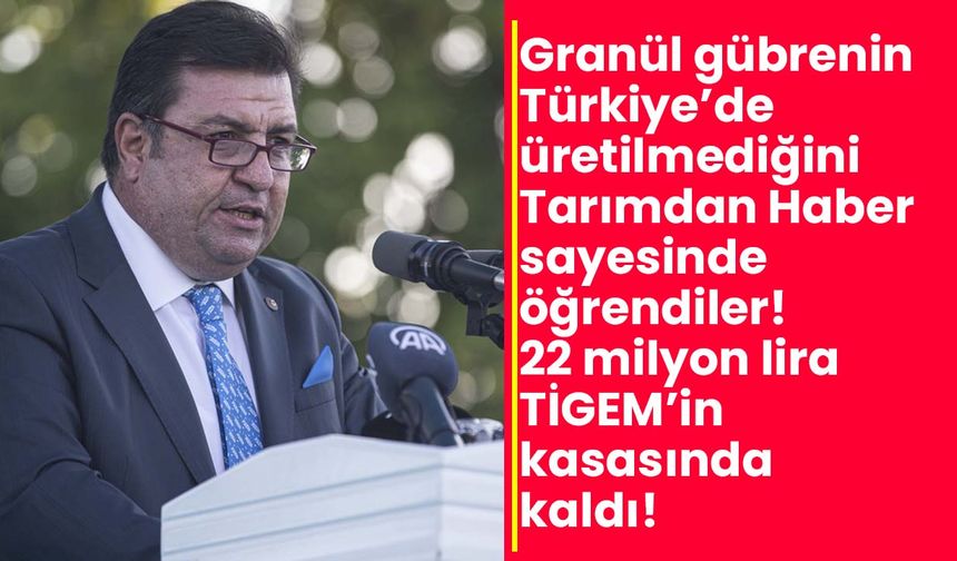 Tarımdan Haber TİGEM'de 22 milyon liralık gübre vurgunun önüne geçti!