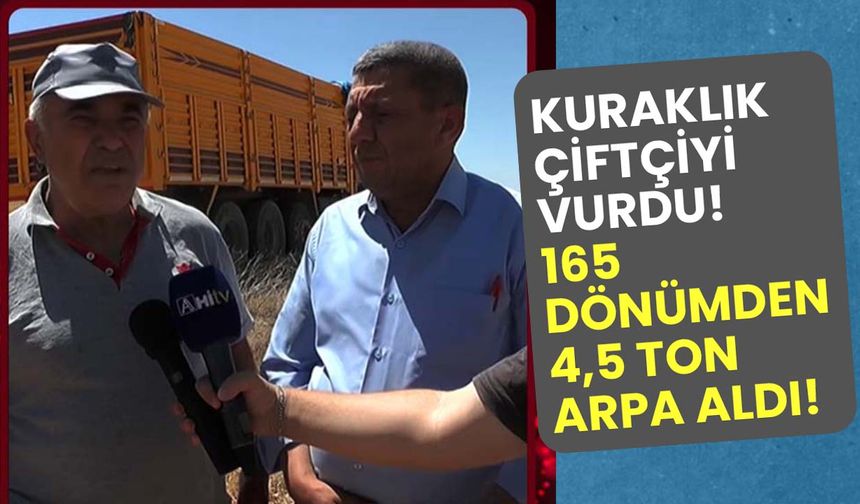 Kırşehir’de kuraklık çiftçiyi vurdu: 165 dönümden sadece 4,5 ton arpa çıktı!
