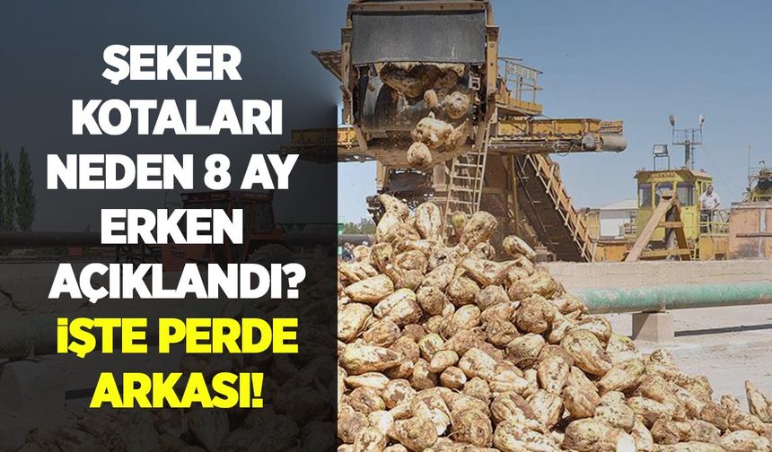 Şeker kotaları 8 ay önce açıklandı: Emniyet stoku düşürüldü, Türkşeker’in kotası geriledi