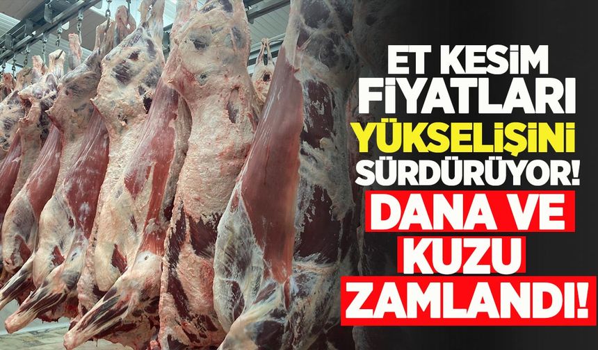 Et kesim fiyatları yükselişini sürdürüyor: Dana ve kuzu yine zamlandı