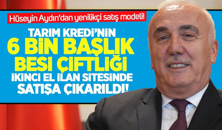 Tarım Kredi’den hayvancılık hamlesi! 6 bin başlık besi çiftliği ikinci el ev ve araba ilanlarıyla aynı yerde satışta!