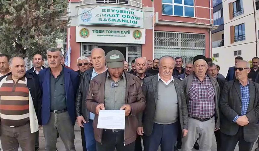 Konya Beyşehir pancar çiftçilerinden flaş basın açıklaması! İşte 10 maddelik mağduriyet
