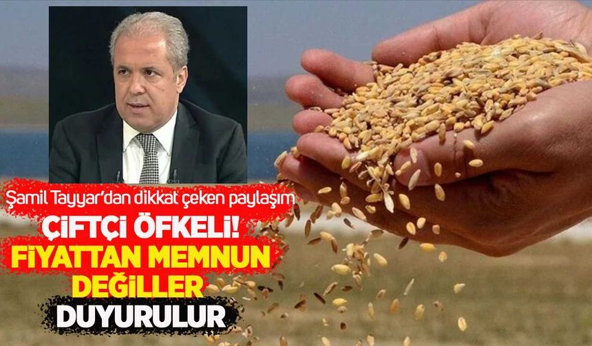Şamil Tayyar paylaştı, çiftçi ayaklandı: TMO 2026 hububat alım fiyatlarına büyük tepki!