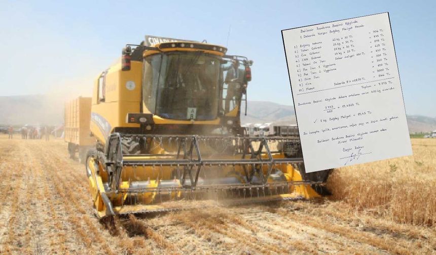 TMO fiyatına çiftçiden el yazılı rest! "İşte bizim gerçek buğday maliyetimiz"