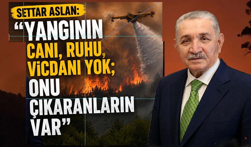 Settar Aslan: "Yangının canı, ruhu, vicdanı yok; onu çıkaranların var"