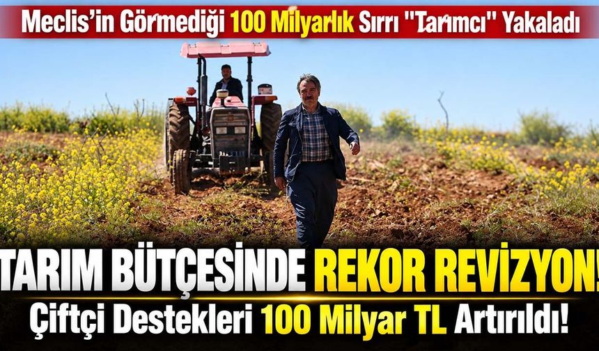 Çiftçiye 100 milyar liralık "gizli" bütçe müjdesi! Meclis’in görmediği sırrı "Tarımcı" yakaladı