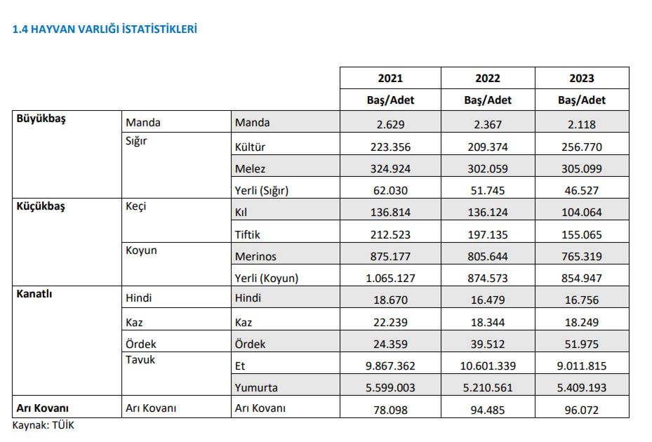 Hayvan Varlığı-1