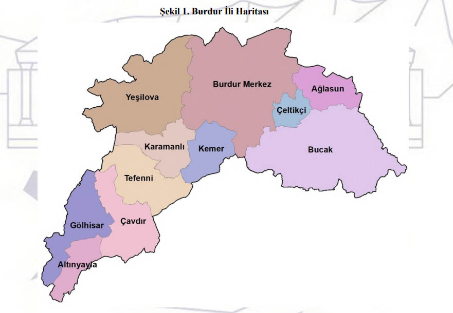 Burdur Havza Haritası