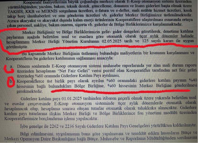 Tarim Kredi Yonetim Kurulu Karari Yuzde 60 Faiz Geliri