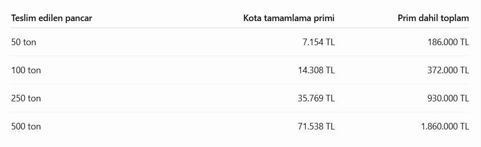 Kota Tamamlama Primi Hesabi